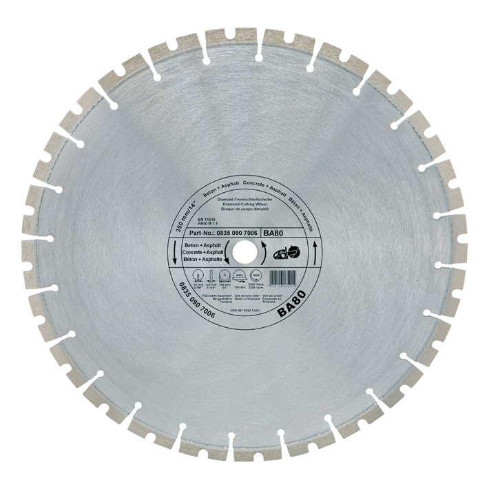 Disque à découper diamanté, béton/asphalte (BA)