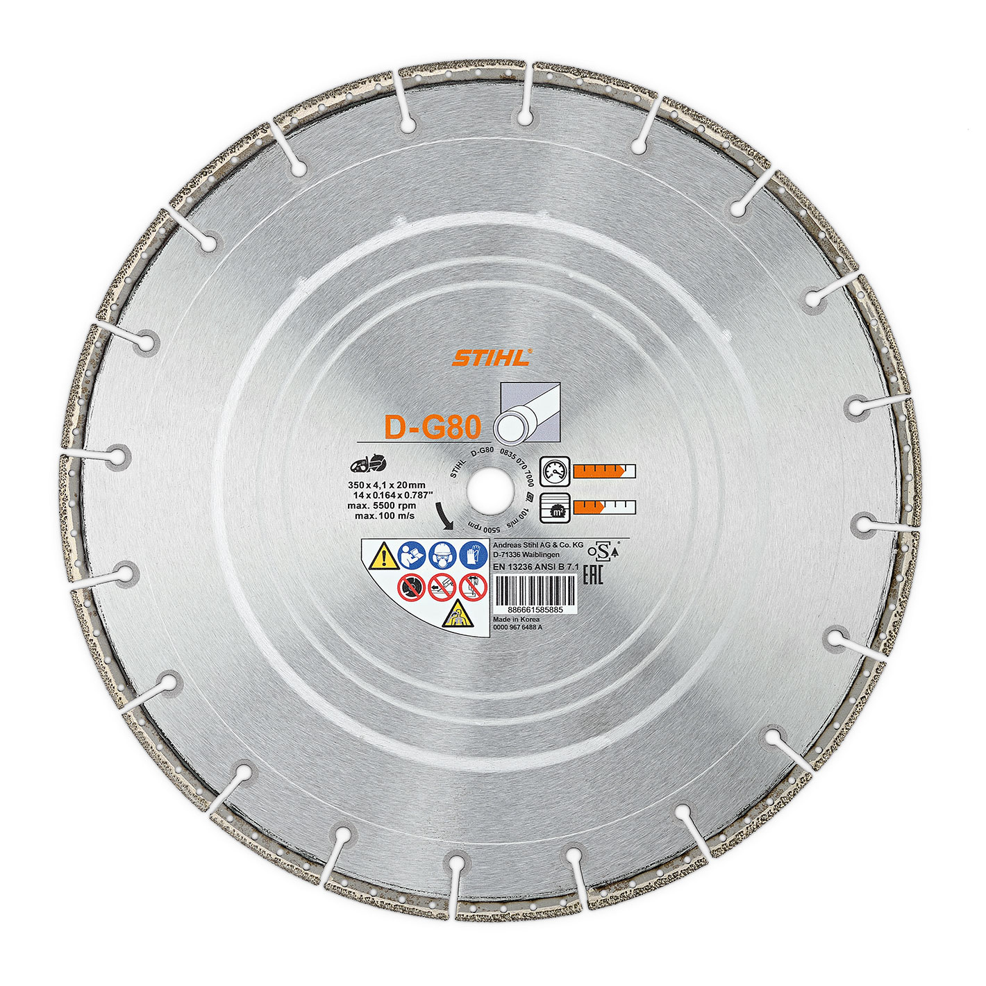 Disque à découper diamanté D-G80