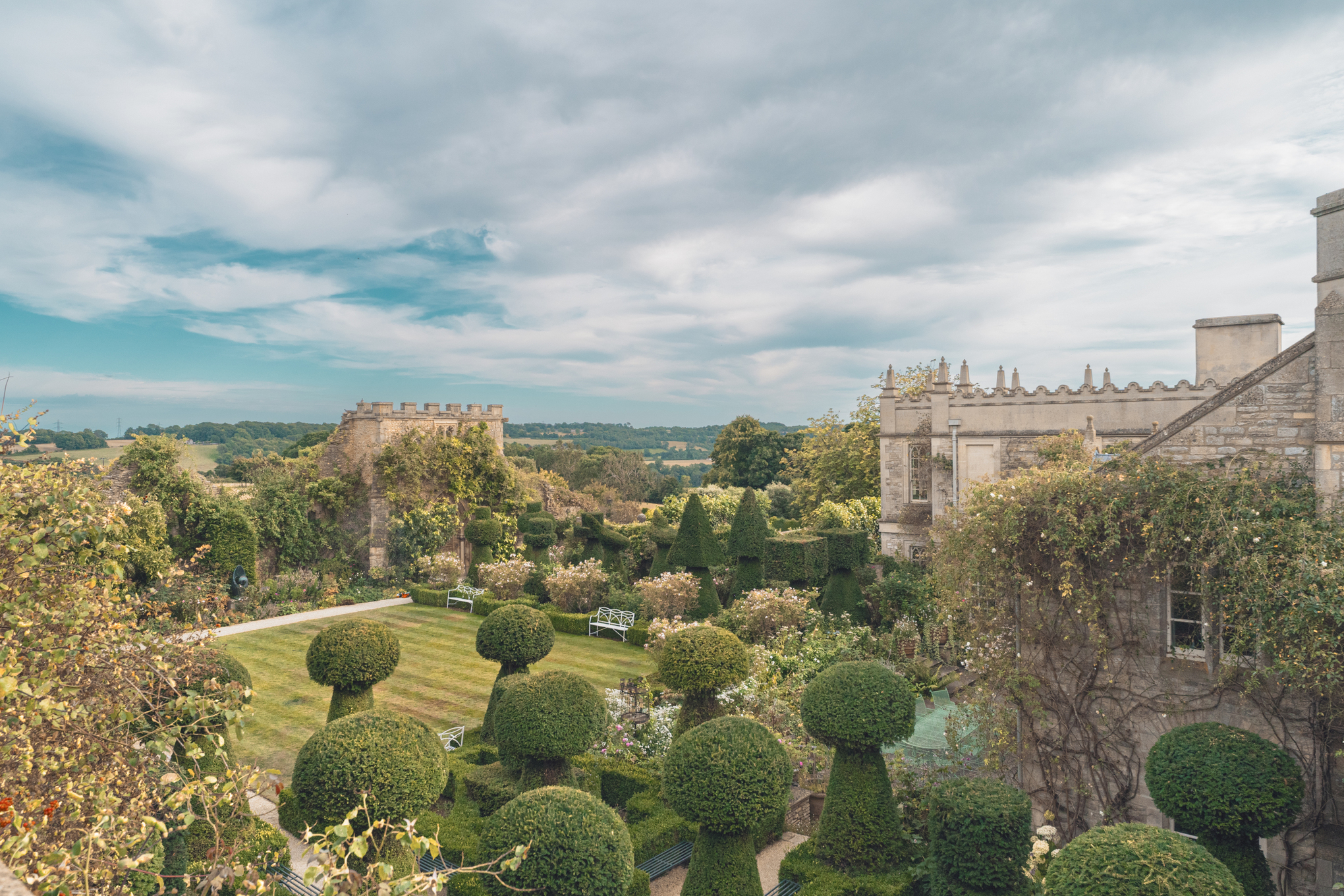 Les jardins d’Euridge Manor vus du ciel