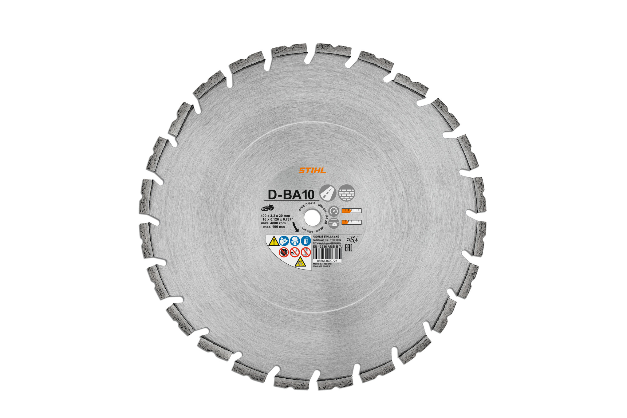 Disque à découper diamanté D-BA10, Ø 350 mm