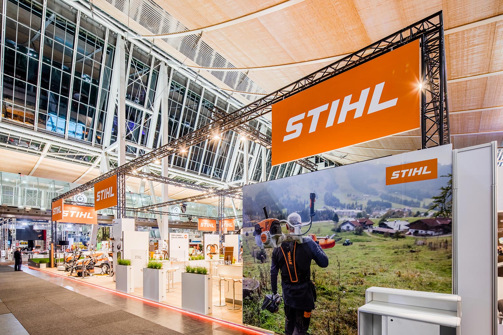 Stand STIHL sur un salon professionnel