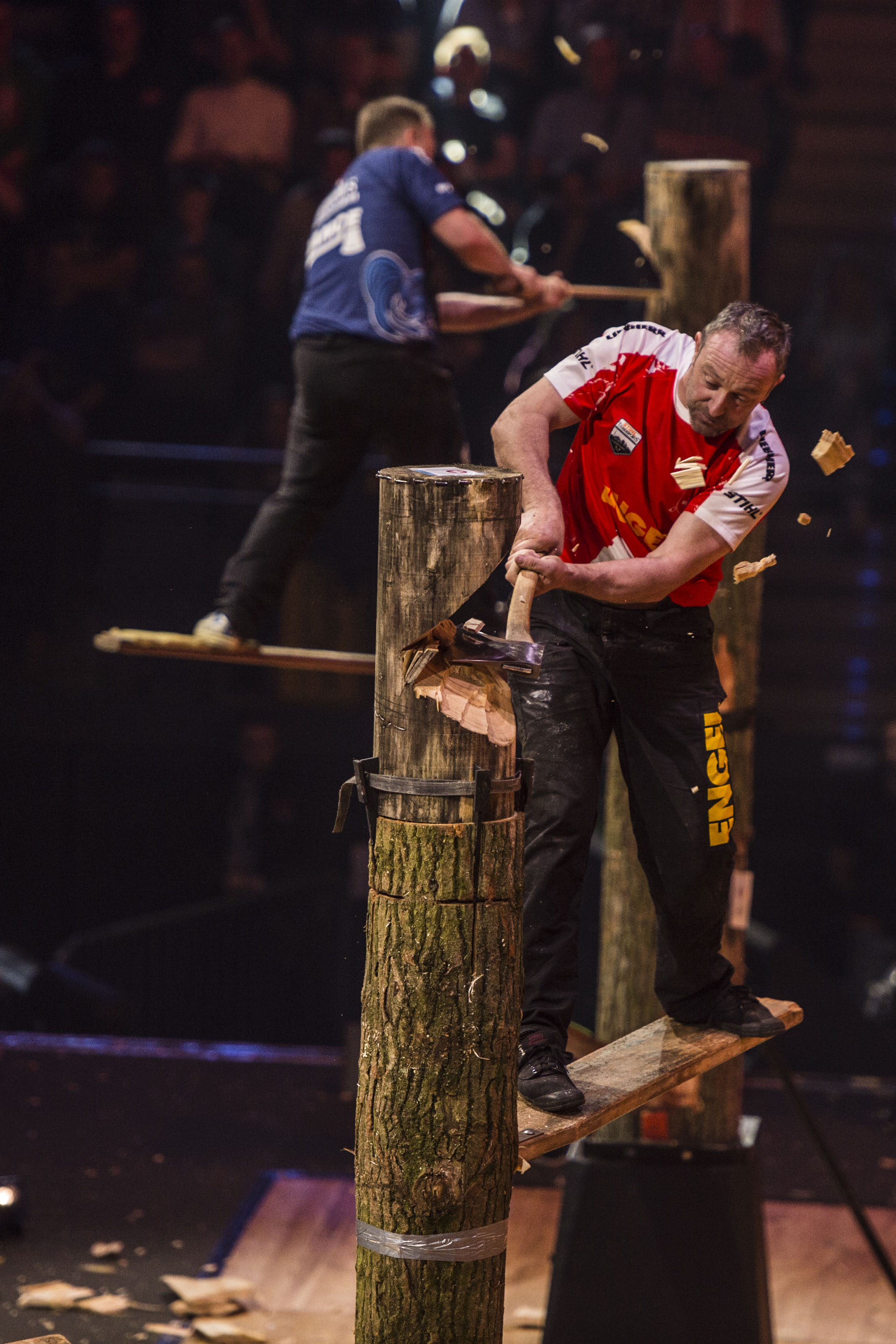 Épreuve de springboard lors d’un championnat TIMBERSPORTS®