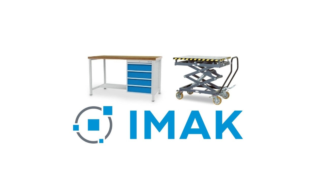 Logo de la marque IMAK au-dessus de deux appareils de marque