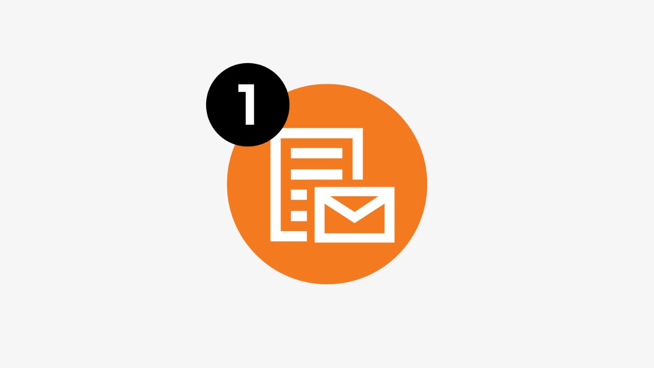 Enveloppe iconique avec lettre 